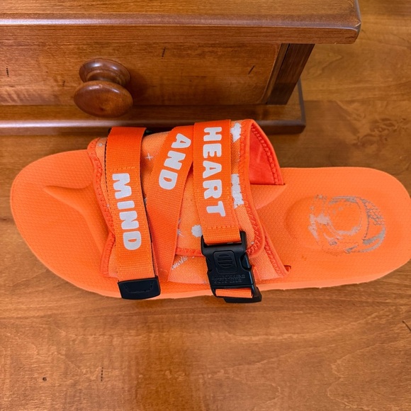 Billionaire Boys Club Orange sandals BB Space Walker II slide men’s size 13 y2k - Picture 4 of 9